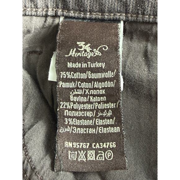 34 Heritage Pants Men Sz 36x32 Brown Courage Corduroy Mid Rise Straight Regular - Picture 14 of 15